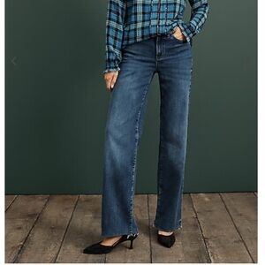 Fringe-Hem Wide-Leg Jeans